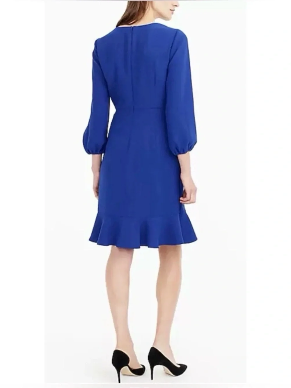 J. Crew Cobalt Blue Long-Sleeve Wrap Dress
